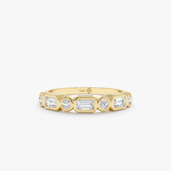 Lab Grown Alternating Wedding Ring, Briony