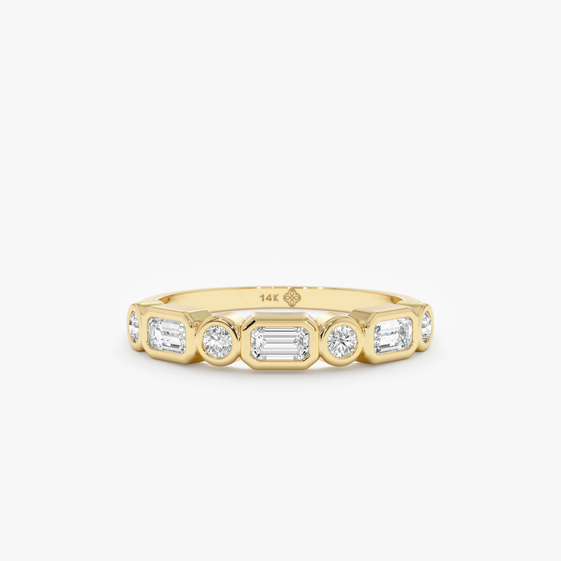 Lab Grown Alternating Wedding Ring, Briony