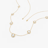 Lab-Grown Diamond Bezel Station Necklace, Remington