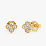 Lab Grown Diamond Clover Stud Earrings, Nyrielle