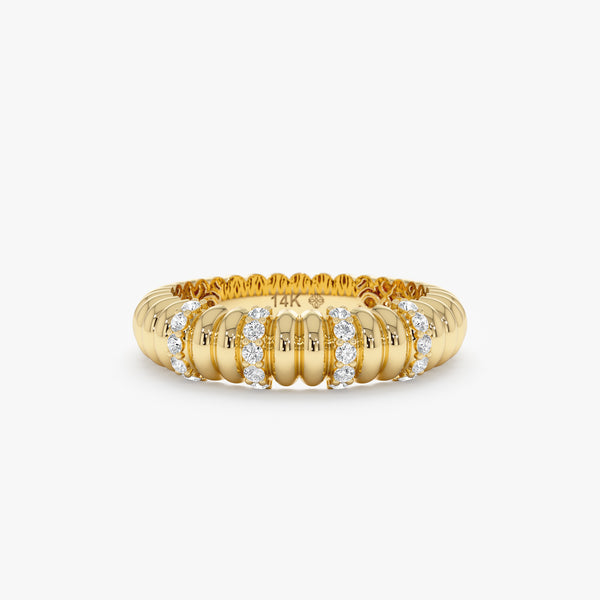 Textured Lab Grown Diamond Ring, Zahlia