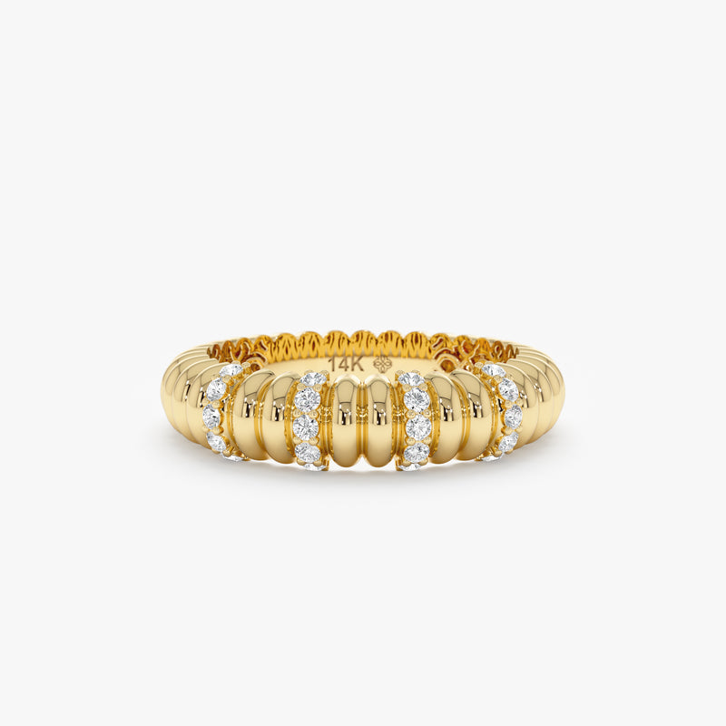 Textured Lab Grown Diamond Ring, Zahlia