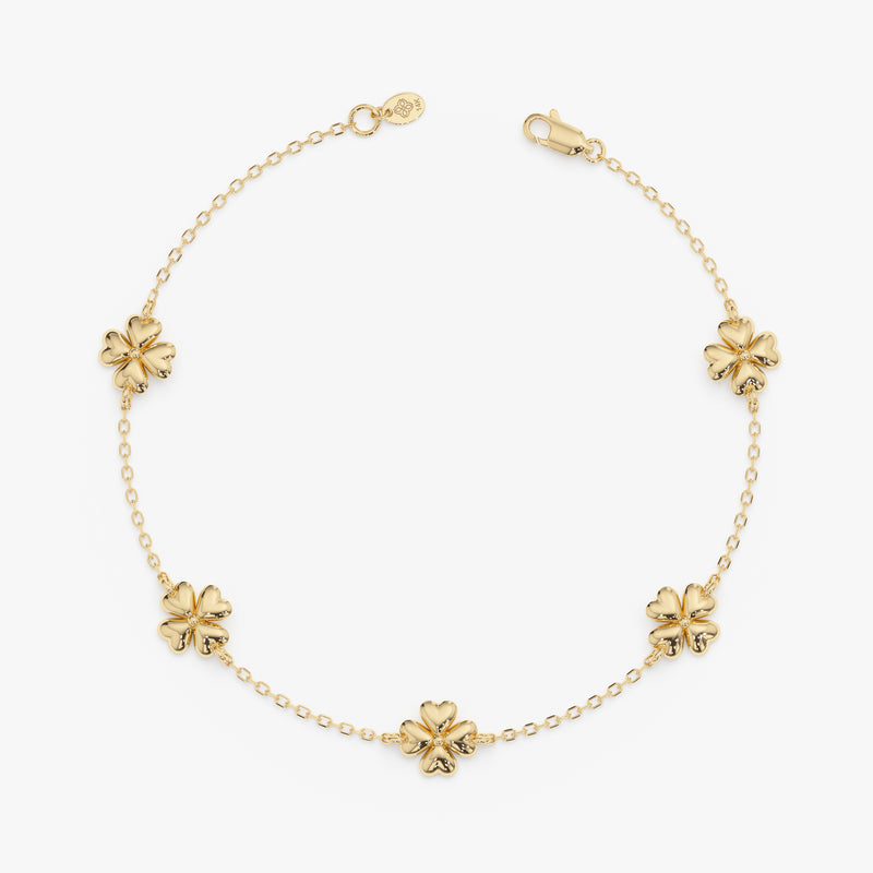 Gold Multi Clover Bracelet, Solynne