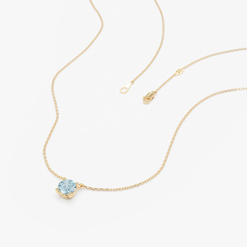 Natural Aquamarine Necklace, Eyla