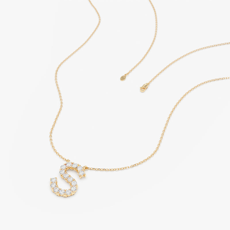 Lab Grown Diamond Initial Necklace, Anouk