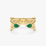 Lab Grown Emerald Open Ring, Aerisyn