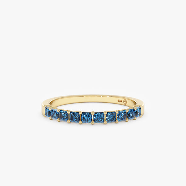 Princes-Cut Blue Topaz Ring, Cyra