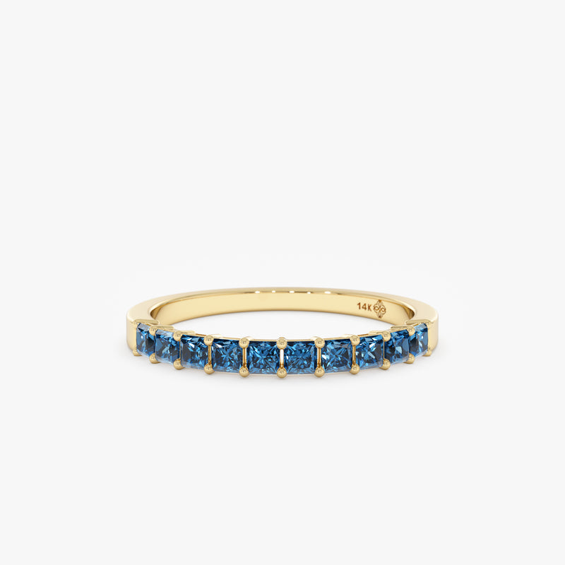 Princes-Cut Blue Topaz Ring, Cyra