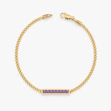 Amethyst Bar Bracelet, Kira