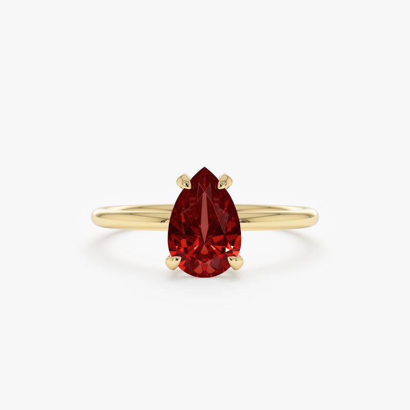 Natural Garnet Engagement Ring, Orelina