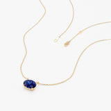 Oval Sapphire Necklace, Cyn