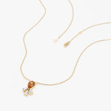 Pear Citrine and Diamond Cluster Necklace, Caelisaria