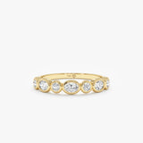 Oval & Round Lab Grown Diamond Wedding Band, Thalassa
