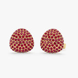 Natural Ruby Pavé Stud Earrings, Gita