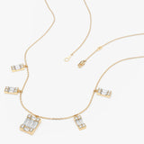 Baguette Diamond Dangle Necklace, Roux