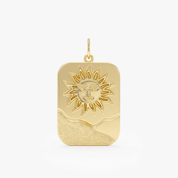 Gold Sun Tag Pendant, Seralyth