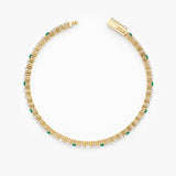 Emerald and Diamond Tennis Bracelet, Celandine
