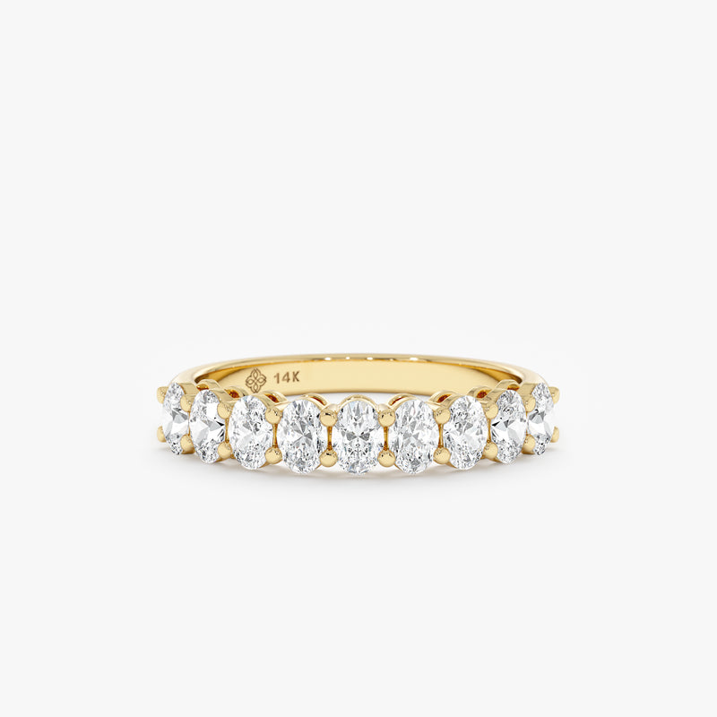 Lab Grown Oval Diamond Wedding Ring, Vesper