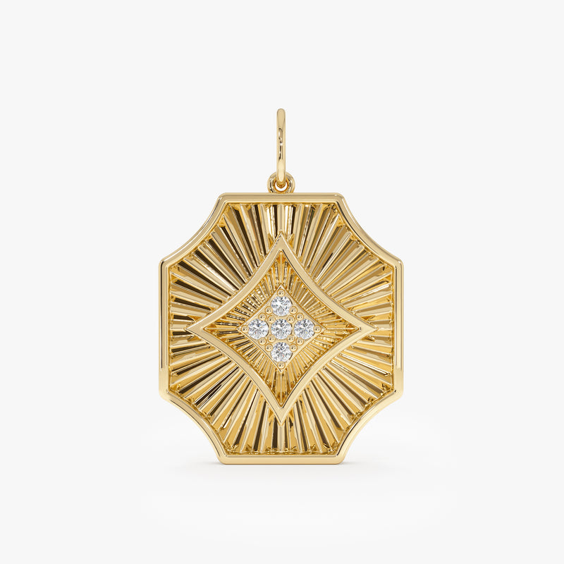 Octagon Starburst Diamond Pendant, Azlinae