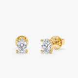 Oval Lab Grown Diamond Stud, Ravessia