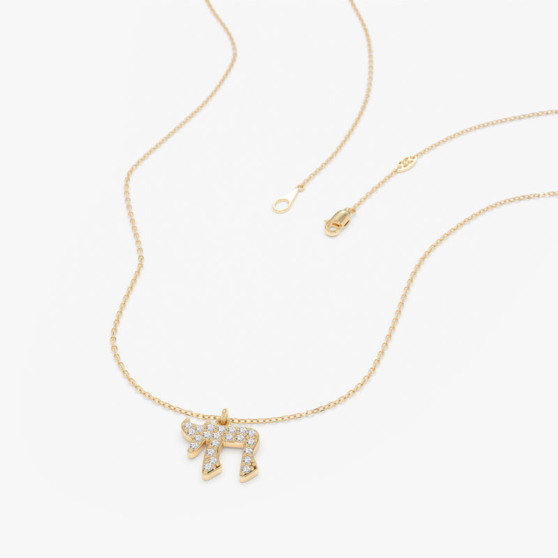 Pave Diamond Chai Necklace, Zavrielle