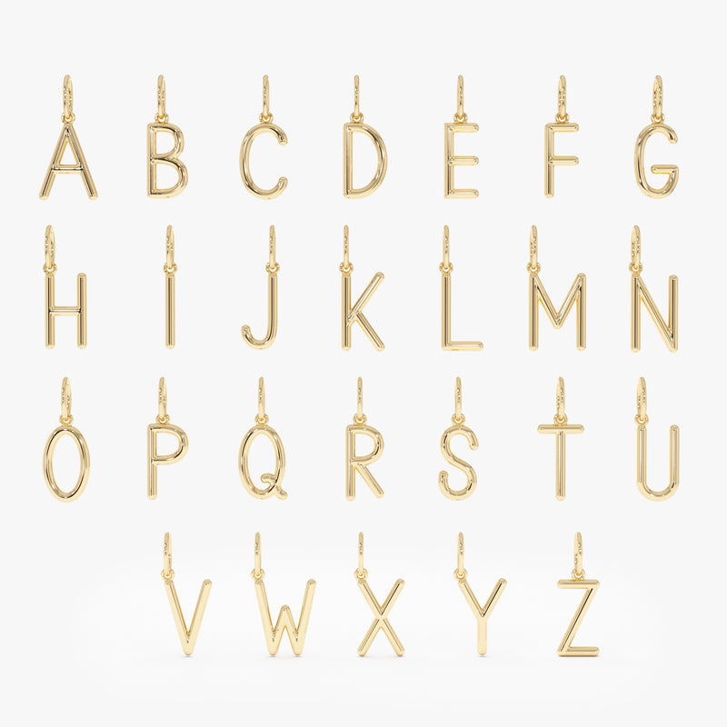 Solid Gold Initial Charm, Virelynn