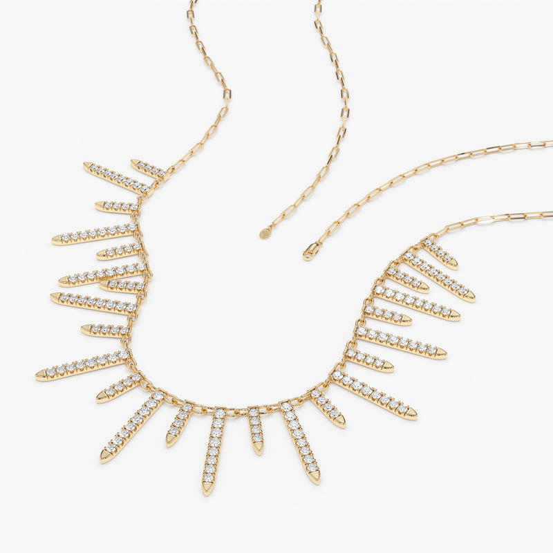 Lab Grown Diamond Spike Necklace, Serenique