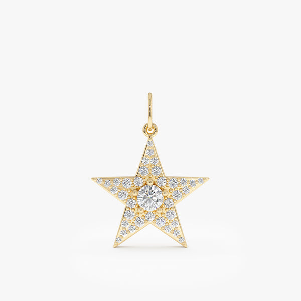 Lab Grown Diamond Pave Star Pendant, Oraleia