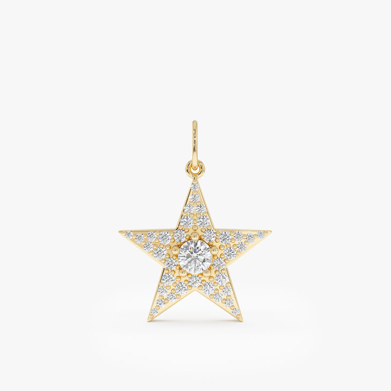 Lab Grown Diamond Pave Star Pendant, Oraleia