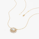 Lab Grown Emerald Cut Diamond Pendant, Isaniel