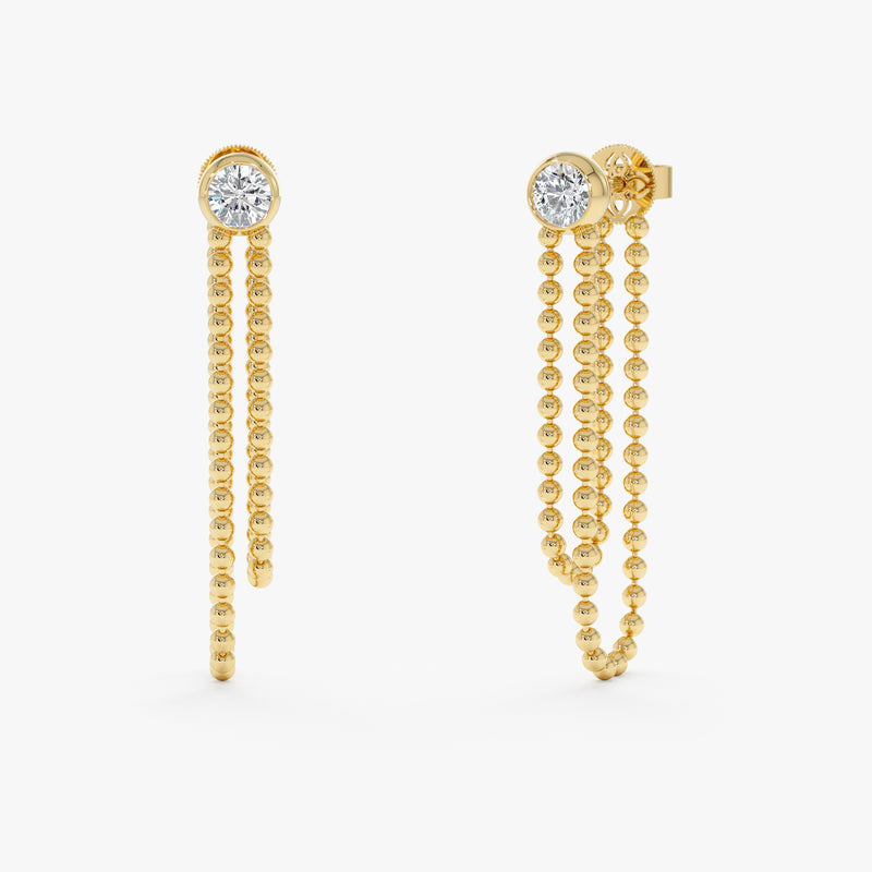 Lab-Grown Diamond Ball Chain Earrings, Nyvelle
