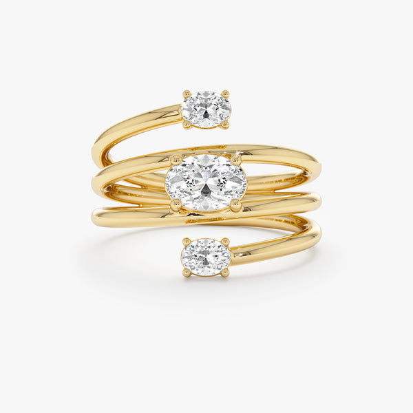 Lab Grown Diamond Coil Ring, Zavelle