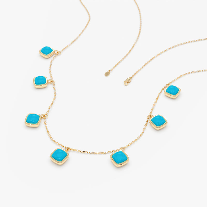 Turquoise Station Necklace, Evolet