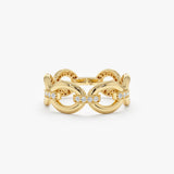 Diamond Chain Link Ring, Jocelyn