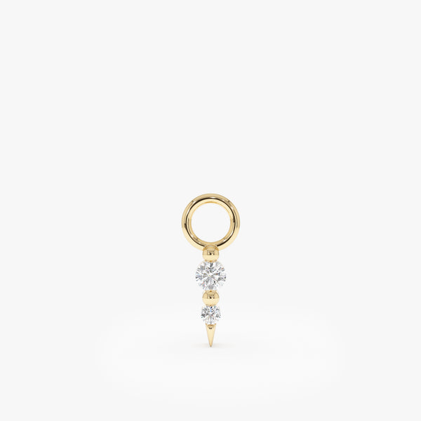 Dainty Diamond Spike Dangle Huggies, Olyn