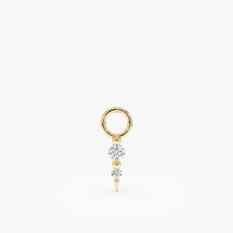 Dainty Diamond Spike Dangle Huggies, Olyn