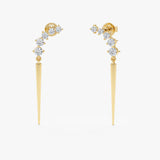 Lab Grown Diamond Spike Earrings, Maevina
