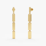 Gold Bar Dangle Earrings, Galilea