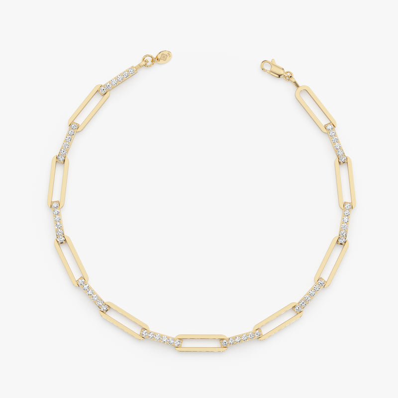 Pave Link Station Bracelet, Evara