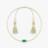 Octagon Cut Emerald String Bracelet, Tierney