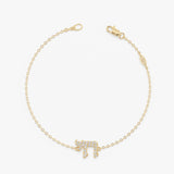 Pave Diamond Chai Bracelet, Ilyra