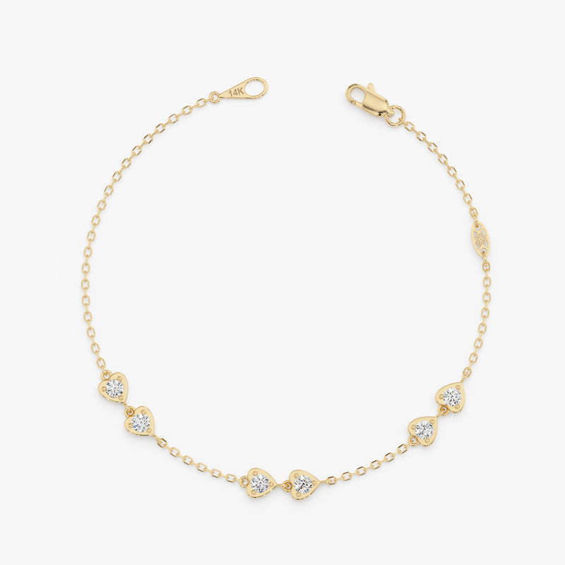 Heart Shape Diamond Bracelet, Virelai
