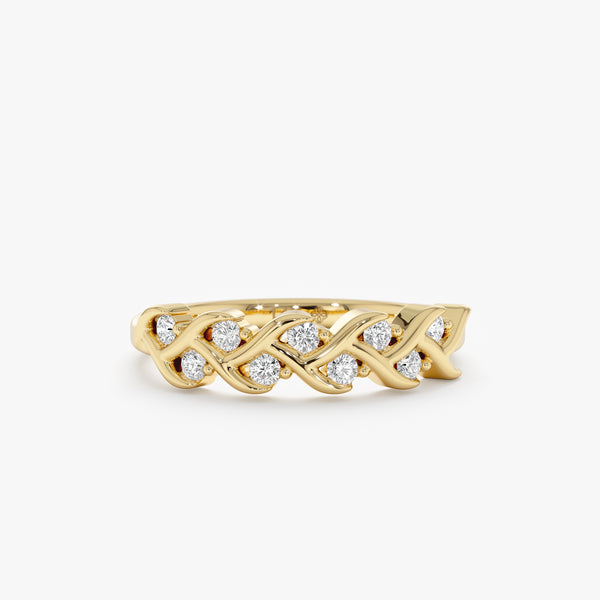 Lab Grown Diamond Criss-Cross Ring, Thalynne