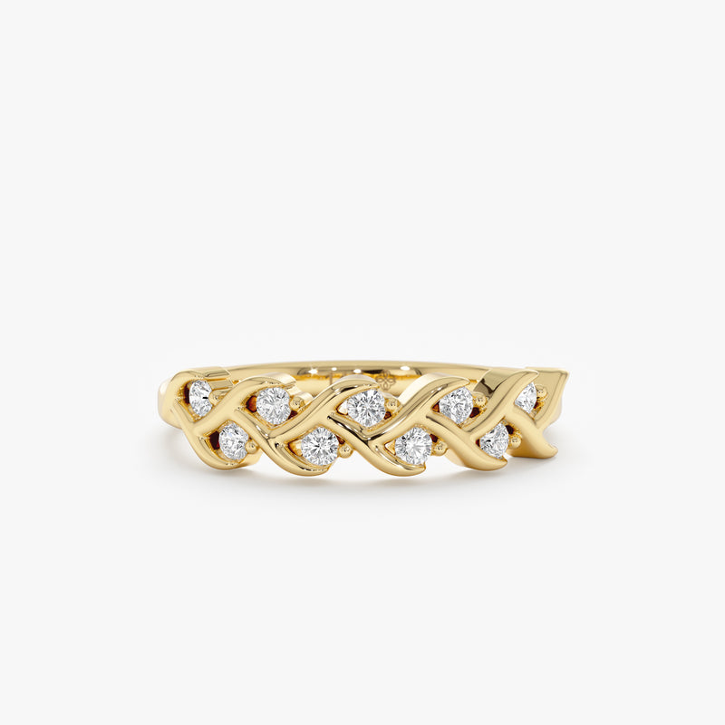 Lab Grown Diamond Criss-Cross Ring, Thalynne