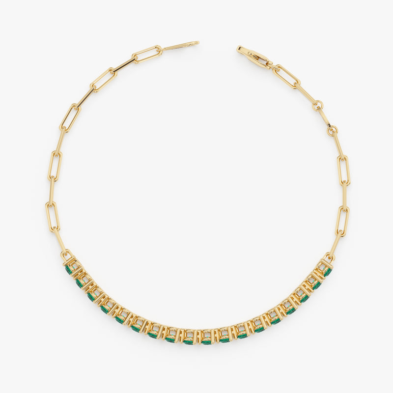 Lab Grown Emerald Bracelet, Velastra