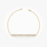 Lab Grown Pave Bar Bracelet, Mireya