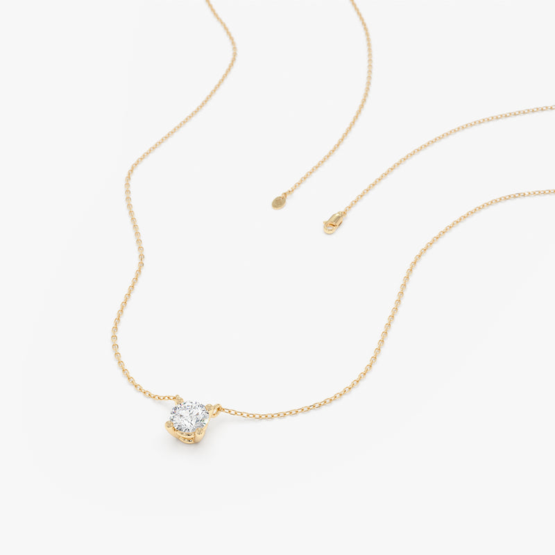 Lab Grown Diamond Solitaire Necklace, Kimberly
