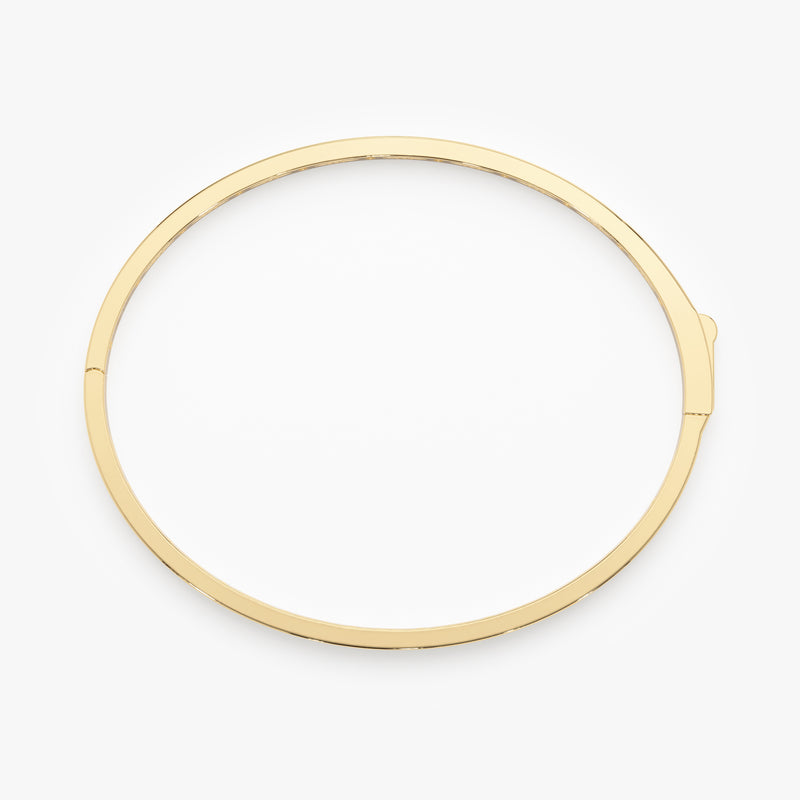 Gold Bangle with Petite Flowers, Aveline