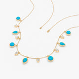 Mixed Shape Turquoise Necklace, Calyra