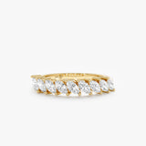 Lab Grown Marquise Diamond Wedding Ring, Liel